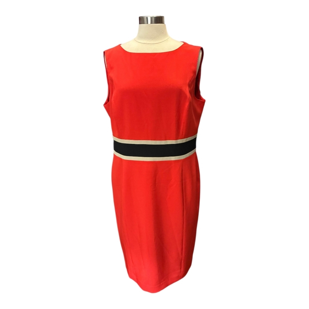 Black Label by Evan Picone | Vibrant Colorblock Midi Dress Size 16